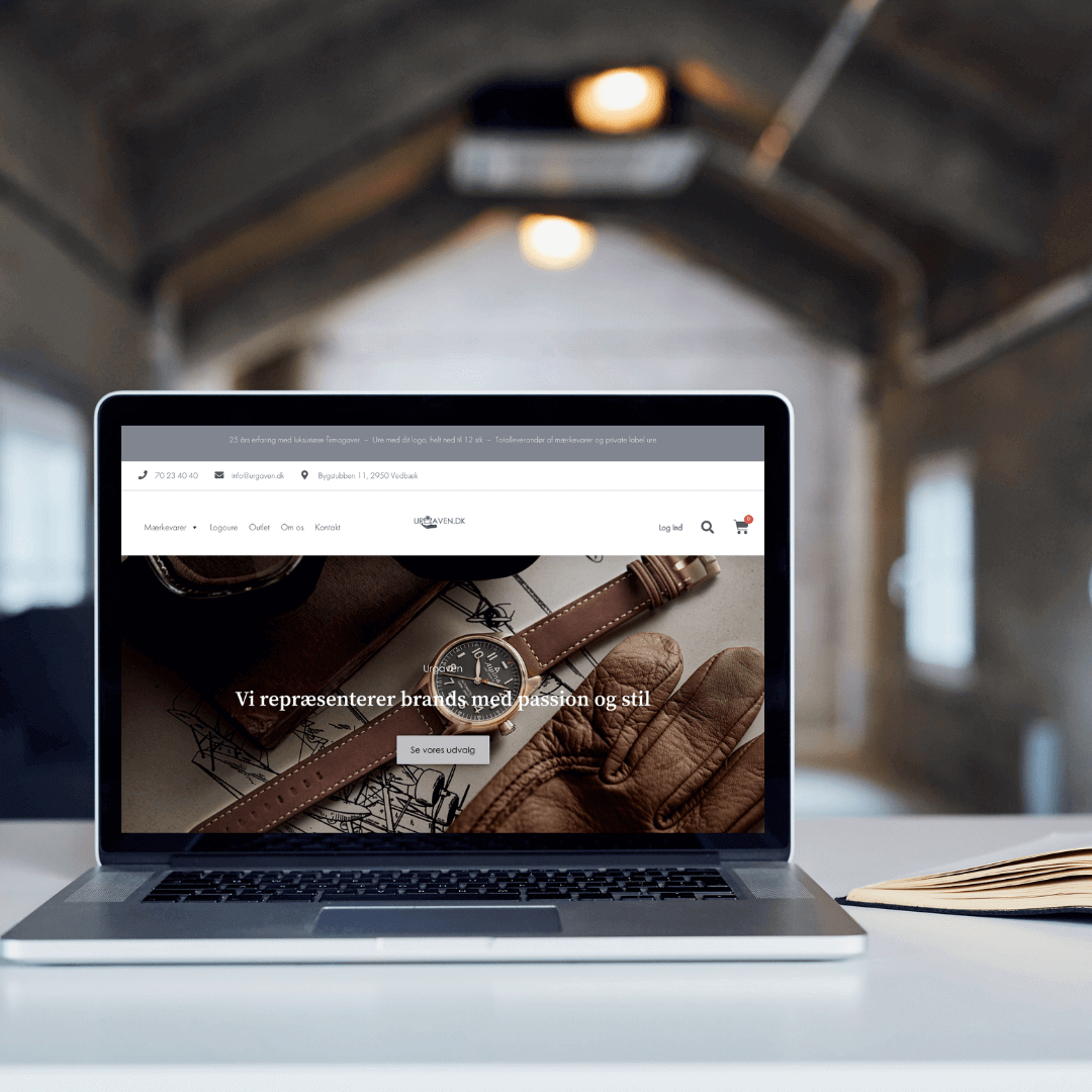 Urgaven design af webshop